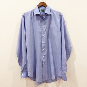 Sid Mashburn Shirt Mens 16.5 36 Blue Dress Cotton Business Lightweight Formal